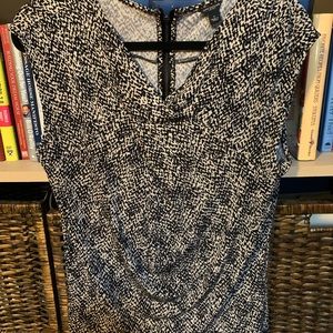 Black beige blouse large